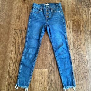 Madewell 10” high rise skinny jeans